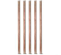 5pcs 99.9% Pure Copper Rods 4mm x 100mm Solid Cylinders for Dowsing Rods DIY Crafts Electroculture Gardening Antenna Stakes