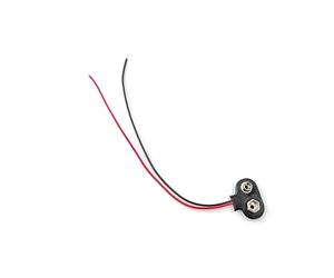 5pcs 9V Battery Clips 10cmBlack Red 2Wired Cable Connection Connector Buckle 9 Volt Battery Clip Connector Battery Holder(Type T)