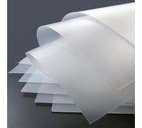 5Pcs A3 Frosted PP Plastic Sheets 420×297mm Polypropylene Panels 0.3mm-1mm Thick Translucent Plates Matte Boards For DIY Crafts Templates Model Making Signage Office Storage(Thick:0.3mm)