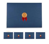 5Pcs A4 Certificate Holders Envelope Certificate Papers A4 Achievement Award Holders Tri-Fold Paper Certificate Professional Certificate Sleeves Graduation Diploma Cover Degree Certificate Holders