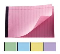 5pcs A4 Colored Note Pads, Tear off Lined Paper Memo Blocks for Notes | Minimalist Paper Sheets, No Ink Bleed, Organization, for School, Memo Writing, Students and Meetings