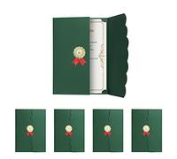 5Pcs A4 Diploma Cover Tri-Fold Degree Award Certificate Holder Protector Achievement Paper Cover Diploma Award Folders for Award Recognition Certificates Invitation Documents File Contract