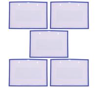5pcs A4 Magnetic Plastic Document Holder Blue Sleeve