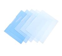 5pcs A4 Rotating Side Open Buckle File Folder Document Organizer Blue