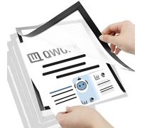 5Pcs A4 Self Adhesive Magnetic Display Frame A4 Magnetic Frames Magnetic Photo Pouch Window Paper Poster Holders Magnetic Frame Waterproof Info Pocket Holder for License Photos Notices Ads Documents