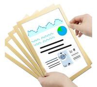 5Pcs A4 Self Adhesive Magnetic Display Frame A4 Magnetic Frames Magnetic Photo Pouch Window Paper Poster Holders Magnetic Frame Waterproof Info Pocket Holder for License Photos Notices Ads Documents