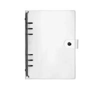 5pcs A5 A6 PVC Loose-Leaf Notebook Cover Folder Transparent Binder File Storage for Document(Black-A6)