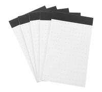 5pcs A7 Grid Notepad Dotted Paper Adhesive Note Pad for Art Journals