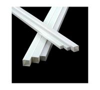 5PCS ABS Hollow Square Tube Set - 3mm to 10mm DIY Plastic Pipes for Model Making/Craft Projects/Water Pipe Connectors(25cmx6x6mm)