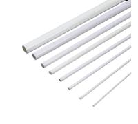 5Pcs ABS Round Tube Plastic Hollow Tube Diameter 2mm~10mm DIY Handmade Sand Table Material Model Building Decoration Crafts (Color : 10mm)