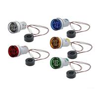 5PCS AC Volt for AMP Meter, Round Digital Voltage Current Meter Monitor Signal Light Voltage Current Monitor Digital LED Display
