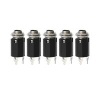5pcs Acoustic Electric Guitar Stereo Female Output Socket 6.35mm Jack Pickup EQ Socket Plug Guitar Part Tools