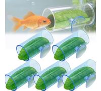 5pcs Acrylic Betta Fish Tube Tunnel Hideout,Betta Fish Tank Accessories with Suction Cup,Leaf Hammock Resting Bed for Aquarium Breeding Shelter Decorations