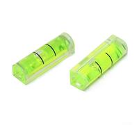 5Pcs Acrylic Bubble Level, 26x8x8mm Square Level for Horizontal Hanging Meter, Green Rectangular Strip Measuring Kit
