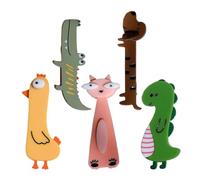 5pcs Acrylic Hair Clips Cartoon Duck Animal Shaped for Boy Girl | Cute Animal Pattern, Simple Lovely Design, for Buns, Family Outings, Photo Shoots Color