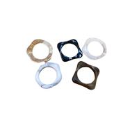 5PCS Acrylic Marbled Color Gradient Stackable Rings Set Unique Ombres Designs Jewelry Women Girls Pastels Color Accessories