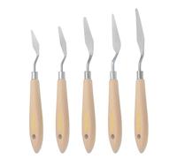 5pcs Acrylic Paint Palette Spatulas with Wood Handle for Art Painting