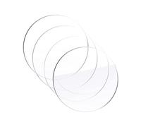 5PCS Acrylic Panels Clear 8mm x 7cm 8cm, Large Round Blank Transparent Sheet for DIY Projects(7cm)