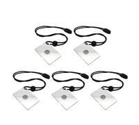 5pcs Acrylic Survival Signal Mirror 2x3 in Aiming Hole | Glow Ring, Polished Surface, Day and Night Use, for Campers, Survivalists, Backpacks, Boats