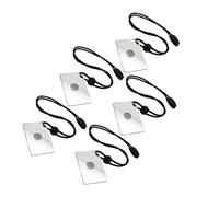 5pcs Acrylic Survival Signal Mirror with Whistle, 2x3 Inch for Hiking | Glow in Dark Aiming Ring, Wrist Mountable Design, Battery Free Signaling for Rescue Planes