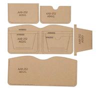 5Pcs Acrylic Template Short Wallet DIY Hand Made Leather Pattern Mold Craft Tools for Leather Crafting Acrylic Material Durable Clear Templates 3.3 to 8.7 Inches