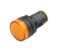 5pcs AD16-22 22mm Plastic Indicator Light 12V 24V 110V 220V LED Panel Pilot Lamps Round Red Green Blue White Yellow Signal Lamp(Yellow(Amber),220V)