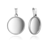 5pcs Adabele 304 Grade Stainless Steel Surgical Sturdy Bezel Cup Blanks Tray Settings for 15mm x 11mm Oval Cabochon Photo Cameo Resin Jewelry Making SJF51-3
