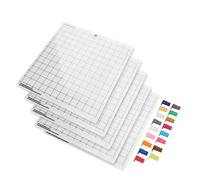 5PCS Adhesive Non Slip Cutting Mat with 17PCS Pen Adapter, Cutting Machine Accessories Set, Grid Cutting Pad for Explore Air 2 Maker, PVC ABS Material for C