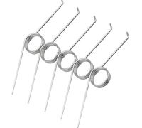 5Pcs Adjustable 3-Coil Torsion Springs, 0.7mm Stainless Steel, 135° Mechanical Springs for Garbage Can, Silver
