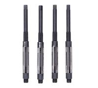 5Pcs Adjustable Hand Reamer Set, 11.75-12.75mm Reamer Tool Kit, Precision 9SiCr Steel Cutting Reamers for Metal Drilling, Includes Universal Handle for Steel Copper