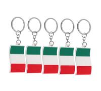 5pcs Adorable Italy Flag Cartoon Keychains Versatile Bag Charms for Adults for National Celebrations and Thoughtful Souvenirs