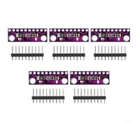5pcs ADS1015 ADC Module I2C Interface 2.0V-5.5V 12-Bit Converter Board with Programmable Gain for Arduino Pi Sensor Projects(Purple)
