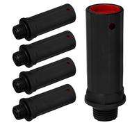 5pcs Air Compressor Regulator Breather Cap Abs Black Replacement Part