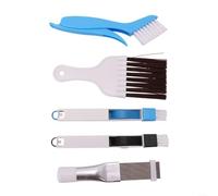 5Pcs Air Conditioner Cleaning Brush Kit, With Slat Comb And Crevice Tools Metal, And Plastic Coil Fin Comb Cleaner, For Condenser Evaporator Refrigerator Grooves