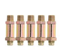 5pcs Air Pressure Control Valve 3/8-16.5mm Alloy Truck Tank Relief | Overpressure Protection, Easy Installation, Golden Finish, Brake Response Support, Air Compressor Regulator