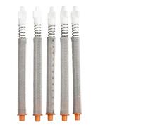 5PCS Airless Paint Sprayer Filter Set - 60 & 100 Mesh Stainless Steel Mesh + Reinforced Plastic for SG10 and SG1-EF Spray, 127 mm Length × 11 mm Diameter,(100 MESH)