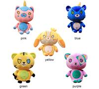 (5PCS ALL Color) 20cm Fluffy Funneh Plush Toy Its The Krew Merch Cartoon Teddy Bear Kid Gift Doll