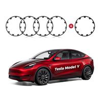 5pcs All-in-one Wheel Rim Protector for Tesla Model Y 21'' Uberturbine Wheel - Strips for Curb Rash Prevention - Set of 5 Rim Protector Easy to Install(Gunpowder,21'')
