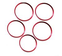 5pcs Aluminium Air Vent Trim Rings for Mercedes for Benz A W176 2012-2017, B W246 2011-2017, CLA C117 2013-2017, GLA X157 2013-2017, Red Decorative Interior Covers with Easy Installation Tape(Red)