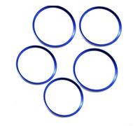 5pcs Aluminium Ventilation Rings for Mercedes for BENZ A W176 B W246 CLA C117 GLA X157, Red Anodized Metal Air Vent Nozzle Covers Dashboard Interior Trim Decor(Blue)