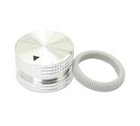 5PCS Aluminum Alloy Knob Silver Lattice Encoder Potentiometer Knobs 25 * 15.5mm Cap Aprons Solid Rotary Amplifier Volume Switch Button,Grey,25.5 * 15