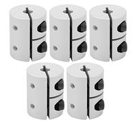 5Pcs Aluminum Alloy Shaft Coupler, Rigid Flexible Shaft Coupling for 3D Printer Stepper Motor Servo, 5mm Bore 8mm OD 25mm Length Connector for CNC Spindle