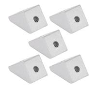 5Pcs Aluminum Angle Corner Connector, Right Angle Brackets for Smart Robots, High Strength Triangular Reinforced Support with Counterbore Design, Compatible with 24mm T Slot Rail S (3204-0001-0001)