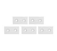 5Pcs Aluminum Profile End Cap, Alloy Metal Cover Plate for 4080 Double Holes, Anodized Surface Treatment, Easy Install with Screws for CNC Machines and 3D Printers (Silver)