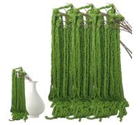 5PCS Amaranthus Artificial Flower Lifelike 51 Inch Green Dried Amaranthus with Branch Hanging Flowers for Decoration Wedding Bouque Home Garden Supplies Hanging Flowers for Decoration, Amaranth