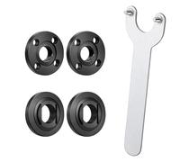 5PCS Angle Grinder Nut Kit Adjustable Spanner and Lock Nut Set, Pressure Plates & Wrench Universal Angle Grinder Spanner with Inner and Outer Fixing Nuts for Disc Changes