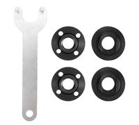 5Pcs Angle Grinder Nut & Wrench Kit, 5/8" Imperial Thread Flange Nut, Thickened Pressure Plate Replacement Parts, Compatible with Bosch, Metabo, Dewalt, Ryobi 5 Inch Angle Grinders