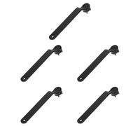 5pcs Angle Grinder Pin Spanner Wrench, 4-Claw Steel Tool | Ergonomic Handle, Black Robust Build, Secure Grip on Flange Nut, Workshop Use for DIY Enthusiasts