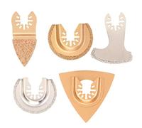 5Pcs Angle Grinder Wood Carving Disc, 64mm/2.5In Semi Circular Triangular Cemented Carbide Saw Cutting Oscillating Multi Wood Plastic Hole Opening Grinding Tool
