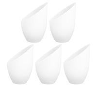 5pcs Angled Horseshoe Lampshade Stand up Lamp Shade Medusa Shades Taper Candle Holders Light Bulb Cover Vanity Decor Plastic Table Small Shade White